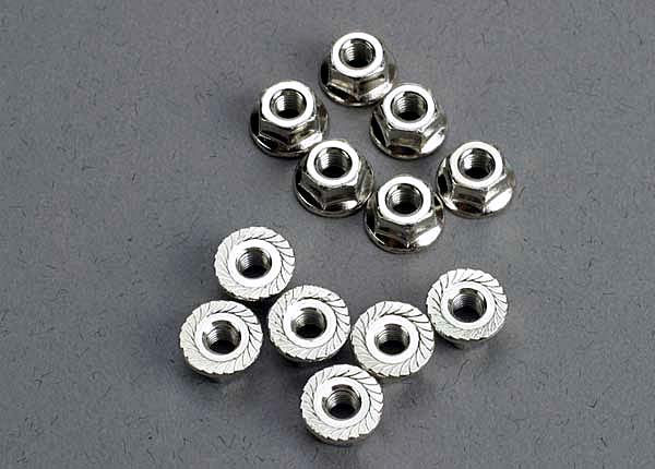 Nuts, 3mm flanged (12) afbeelding