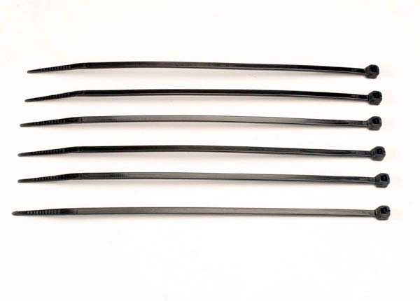 Cable ties, medium (black) (6)