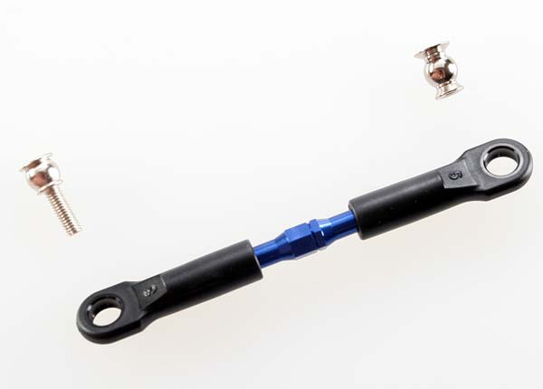 Turnbuckle, aluminum (blue-anodized), camber link, front, 39mm (1)(assembled w/rod ends)/hollow balls (2)(see part 3741a for complete camber link set)