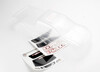 Body, E-Maxx (long wheelbase) (clear, requires painting)/ window, lights decal sheet