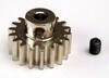 Traxxas 18-t pinion (32-p) (mach. steel)/ set screw afbeelding