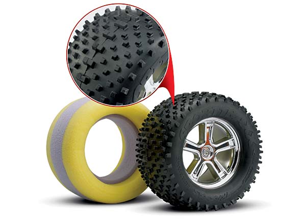 Sporttraxx knobby racing tires for maxx trucks (2) afbeelding