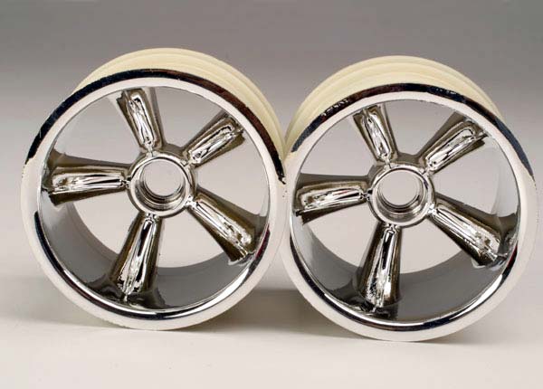 Trx pro-star chrome wheels (2) (front) (for 2.2" tires)
