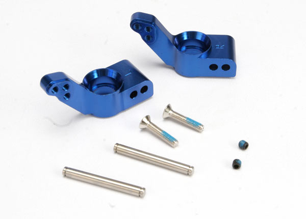 Stub axle carriers, blue-anodized 6061-t6 aluminum, rear (1.5 degrees toe-in)(l&r) afbeelding