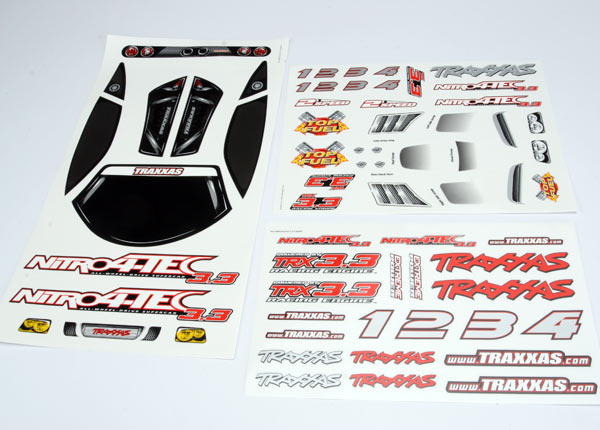 Decal sheet, nitro 4-tec 3.3