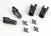 Driveshafts, telescopic (external-splined (2) & internal-splined (2))/ metal u-joints (4)