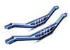 Chassis braces, lower machined 6061-t6 aluminum (blue) (2)/ hardware afbeelding