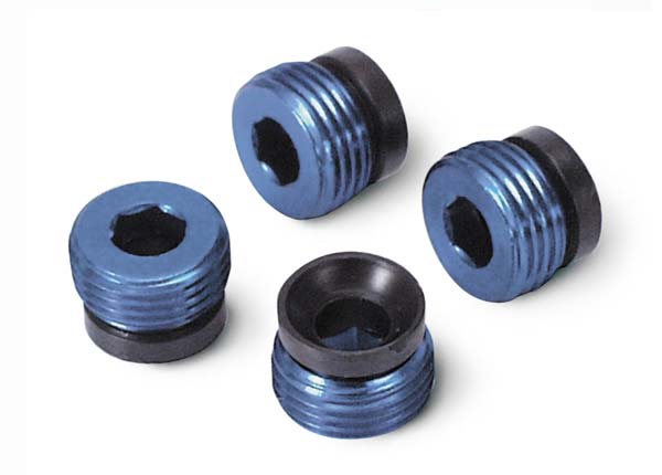 Aluminum caps, pivot ball (blue-anodized) (4) (TRX-4934X) afbeelding