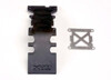 Skidplate, rear plastic (black)/ stainless steel plate (TRX-4928) afbeelding