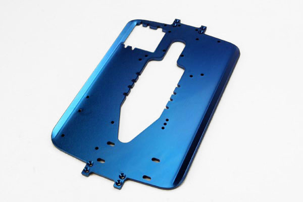 Chassis, 6061-t6 aluminum (4.0mm) (blue) (standard replacement for all maxx series)