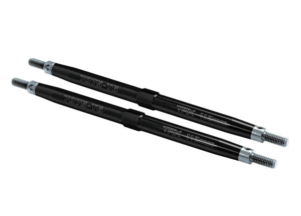 Toe links, maxx (tubes black-anodized, 7075-t6 aluminum, stronger than titanium) (112mm, front) (2)/ rod ends (4)/ aluminum wrench (1) (for maxx mo... afbeelding