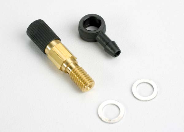 Needle assembly, high-speed (with fuel fitting)/ 2.5x1.15mm o-ring (2)/ 5.3x7.8x.6mm crush washer (2) (trx 2.5, 2.5r)