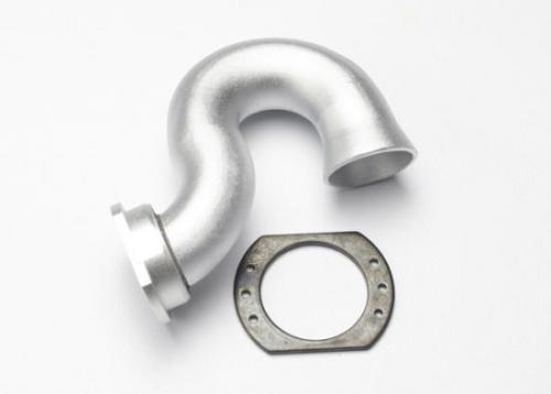 Header, exhaust (tubular aluminum, silver-anodized)/ spring mount (TRX-5340X)