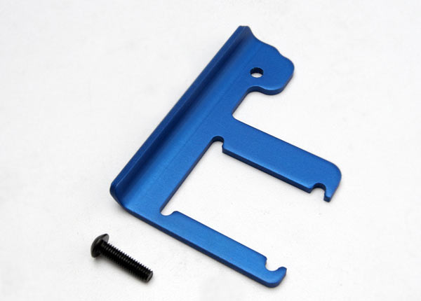 Chassis brace, revo (3mm 6061-t6 aluminum) (blue-anodized)/ 4x16mm bcs