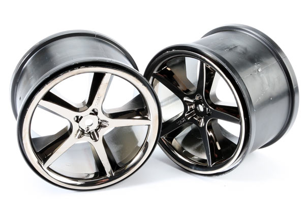 Wheels, gemini 3.8" (black chrome) (2)