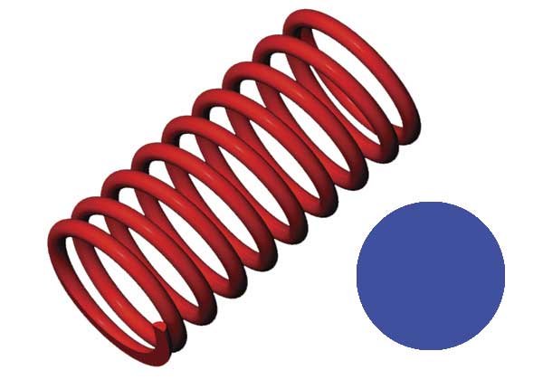 Spring, shock (red) (gtr) (5.9 rate blue) (std. rear 120mm) (1 pair) (TRX-5444) afbeelding