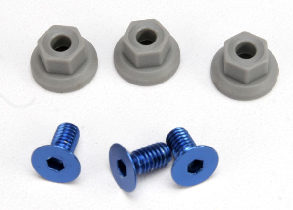Wing mounting hardware, (4x8mmccs (aluminum)(3)/ 4x7mm flanged nl (3))
