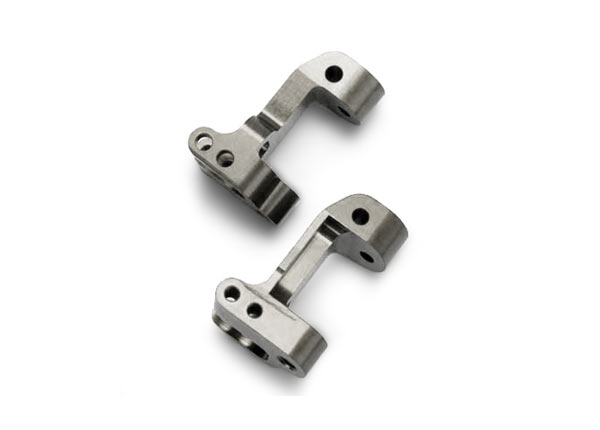 Caster blocks, 30-degree, titanium-anodized 6061-t6 aluminum (left & right)