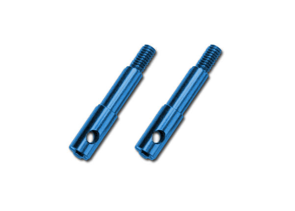 Wheel spindles, front, 7075-t6 aluminum, blue-anodized (left & right) afbeelding