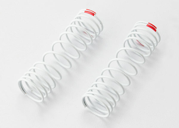 Springs, front (white) (progressive rate) (2) (fits slash aluminum big-bore shocks) (TRX-5860)