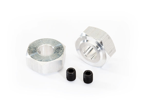 Aluminum hex wheel hubs (2)/ 5x6 gs (2)