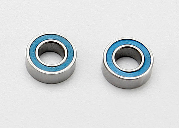 Ball bearings, blue rubber sealed (4x8x3mm) (2) afbeelding