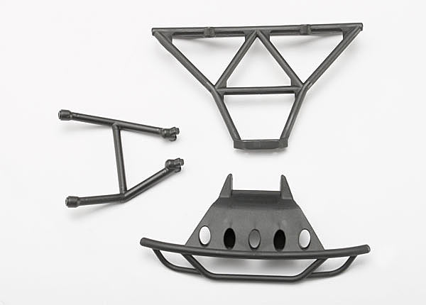 Bumpers, front (1)/ rear (1)/ 2.5x14mm cs(2) (1/16 slash)