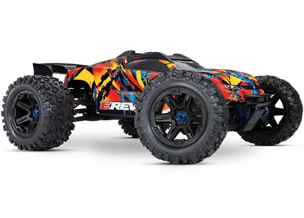 Traxxas E-Revo 2 brushless truggy RTR - TSM - Solar Flare