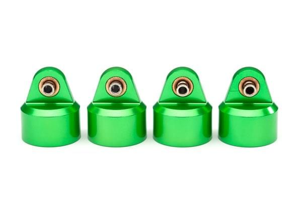 Shock caps, aluminum (green-anodized), GT-Maxx® shocks (4) (TRX-8964G)