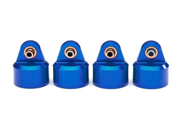 Shock caps, aluminum (blue-anodized), GT-Maxx® shocks (4) (TRX-8964X)