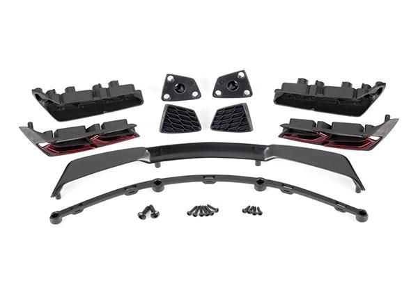 Tail lights (2)/ tail light mounts (2)/ wing/ wing mount/ vent, rear (2)/ vent mount, rear (2)/ 2.6x8mm BCS (2)/ 1.6x5mm BCS (4)/ 1.6x7mm BCS (6) (...