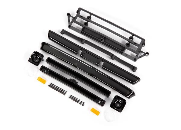 Body accessories, Chevrolet C10, black (includes grille (upper & lower), headlight housings (left & right), bumpers (front & rear), mounting retain...