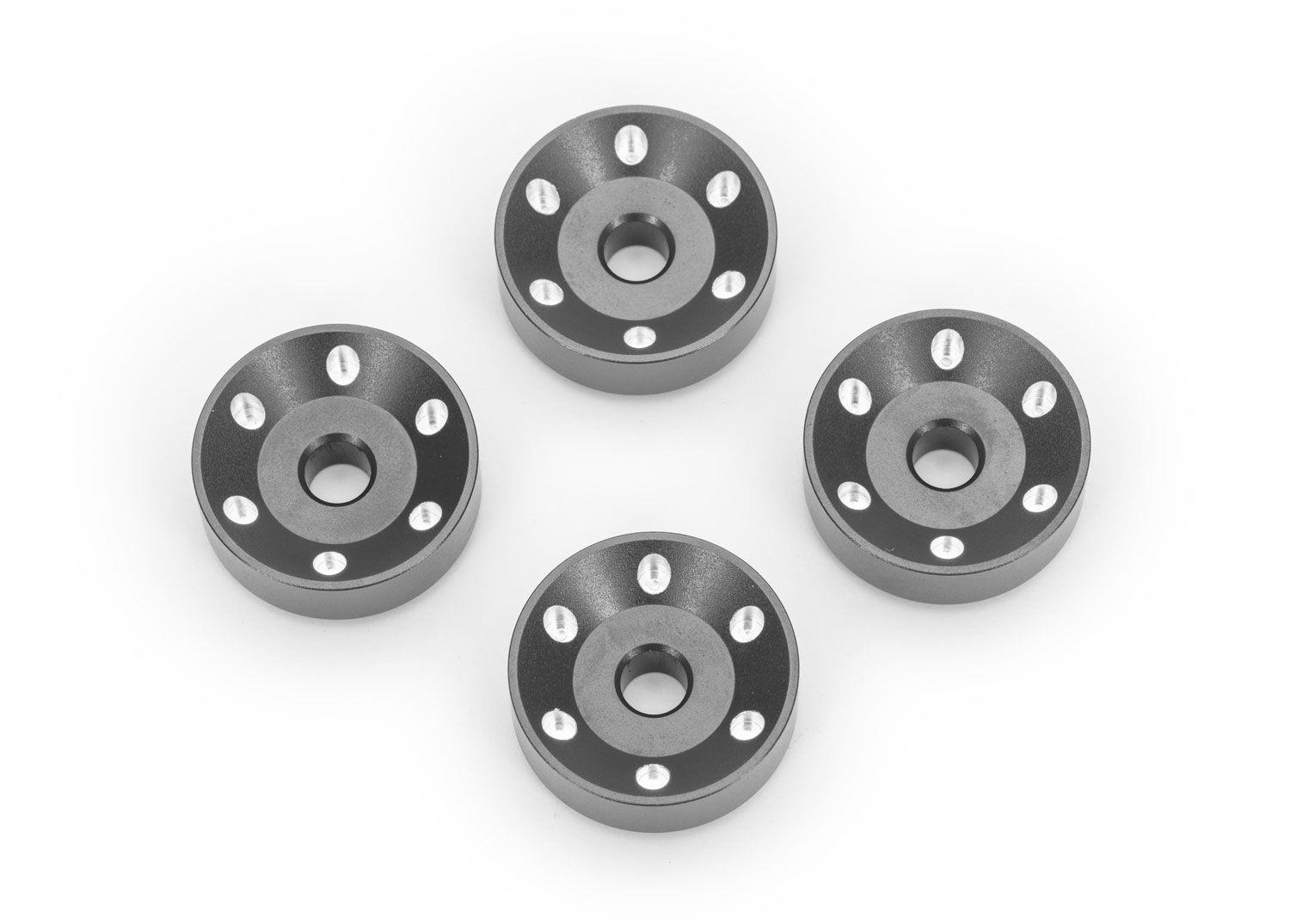 Traxxas - Wheel washers, machined aluminum, gray (4) (TRX-10257-GRAY) afbeelding