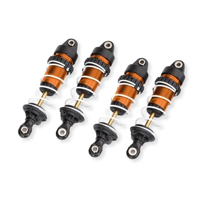 Traxxas Shocks, GTR Long, Orange-Anodized, PTFE-Coated Bodies With TiN Shafts (Assembled With Springs) (4) (TRX-10765-ORNG) afbeelding