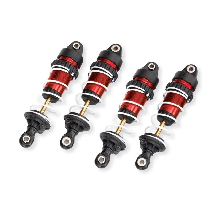 Traxxas - Shocks GTR Long, Red-Anodized, PTFE-Coated Bodies With TiN Shafts (Assembled With Springs) (4) (TRX-10765-RED) afbeelding