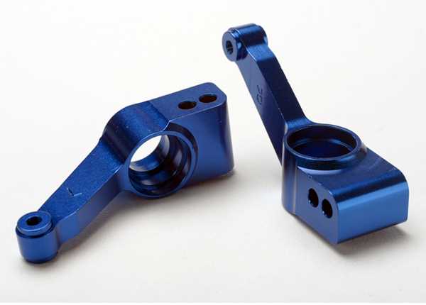 Carriers, stub axle (blue-anodized 6061-t6 aluminum) (rear) (2) (TRX-1952X) afbeelding