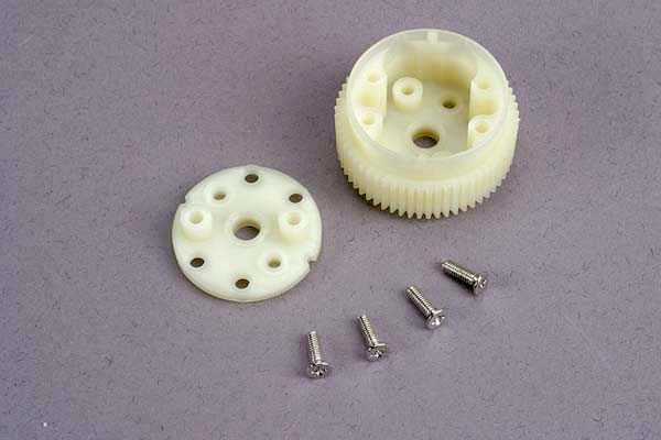Main diff gear w/side cover plate & screws afbeelding