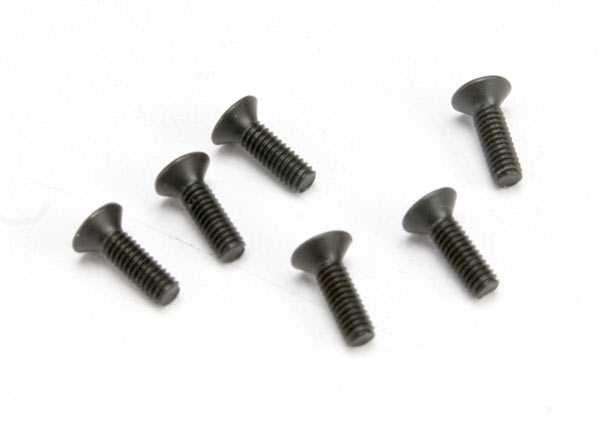 Traxxas - Screws, 2.5x8 countersunk machine (hex drive) (6) (TRX-3942X)