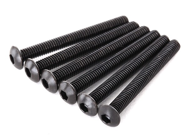 Traxxas - Screws, 3x27mm button-head machine (hex drive) (6) (TRX-2616)