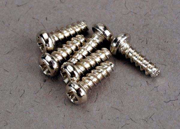 Traxxas - Screws, 2x6mm roundhead self-tapping (6) (TRX-2674) afbeelding