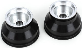 Wheels, Monster Jam replica, satin chrome, dual profile (2.0" outer 3.0" inner) (nitro rear/ electric front) (2)