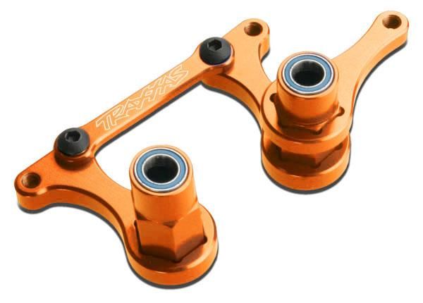 Traxxas Steering bellcranks, drag link (orange-anodized T6 aluminum)/ 5x8mm ball bearings (4) hardware (assembled) (TRX-3743T) afbeelding