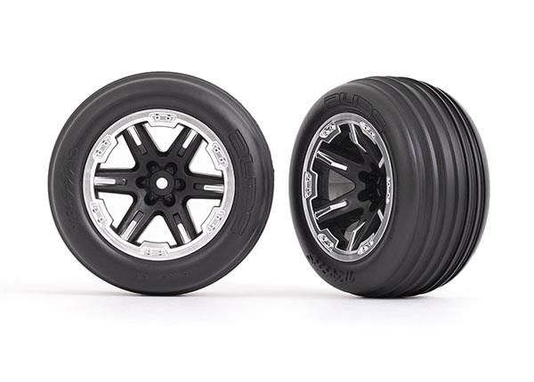 Traxxas - Tires & wheels Black/Satin 2.8" RXT wheels (electric front) (2) (TRX-3771X)