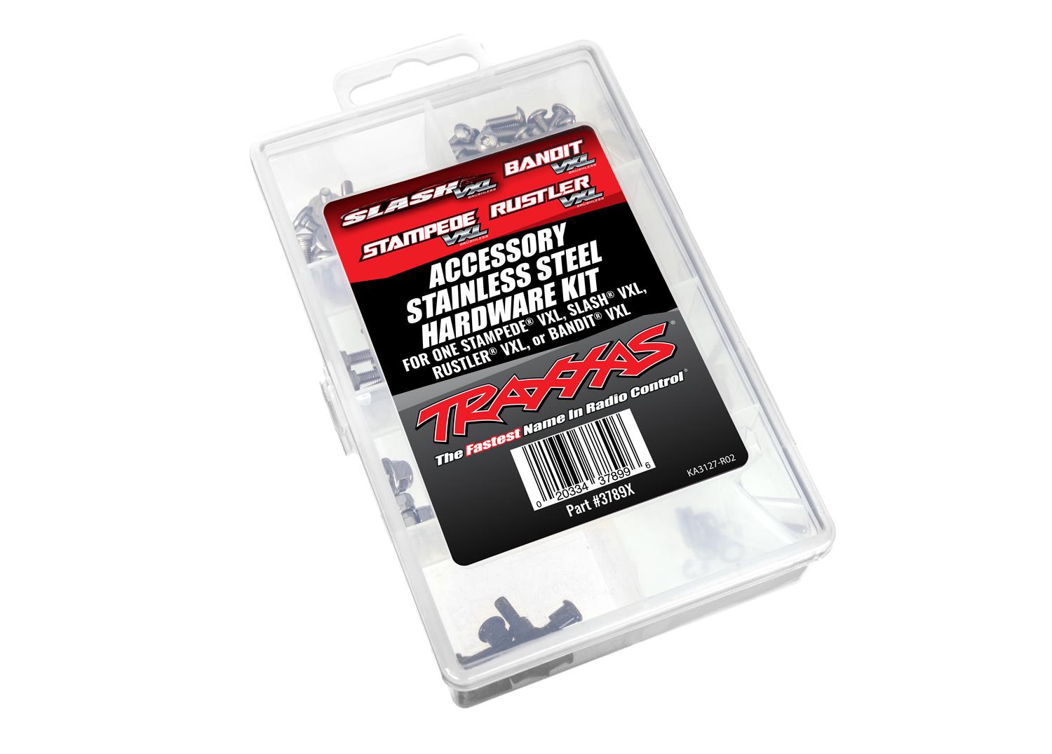 Traxxas - Hardware kit, stainless steel, Slash VXL/Bandit VXL/Stampede VXL/Rustler VXL (contains all stainless steel hardware used on Slash VXL, Ba... afbeelding
