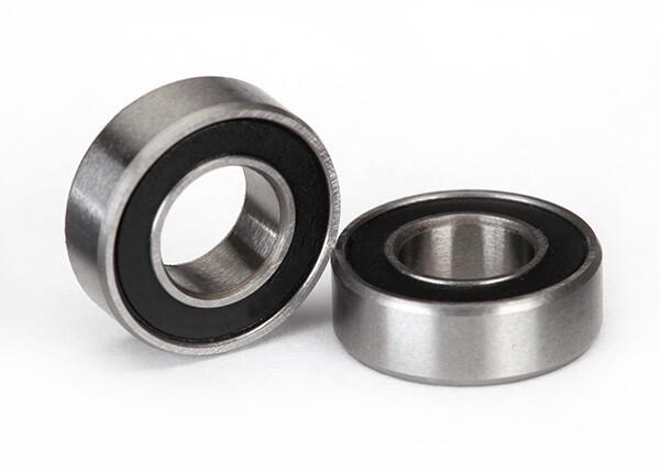 Traxxas - Ball bearings, black rubber sealed (6x12x4mm) (2) (TRX-5117A)