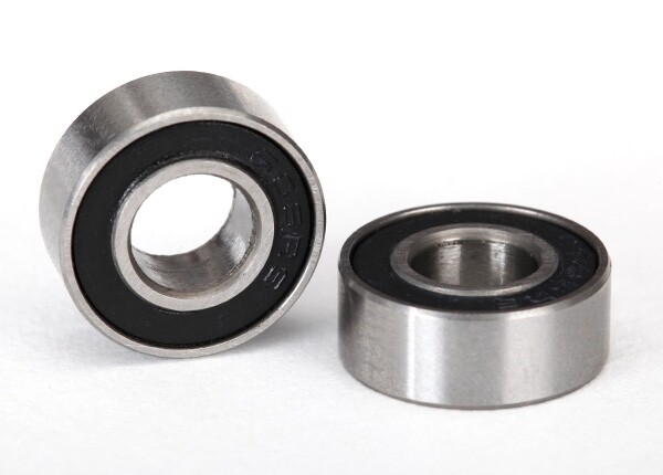 Ball bearings, black rubber sealed (6x13x5mm) (2) afbeelding