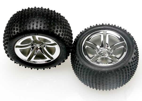 Tires & wheels, assembled, glued (2.8") (jato twin-spoke wheels, alias tires, foam inserts) (nitro rear) (2) afbeelding