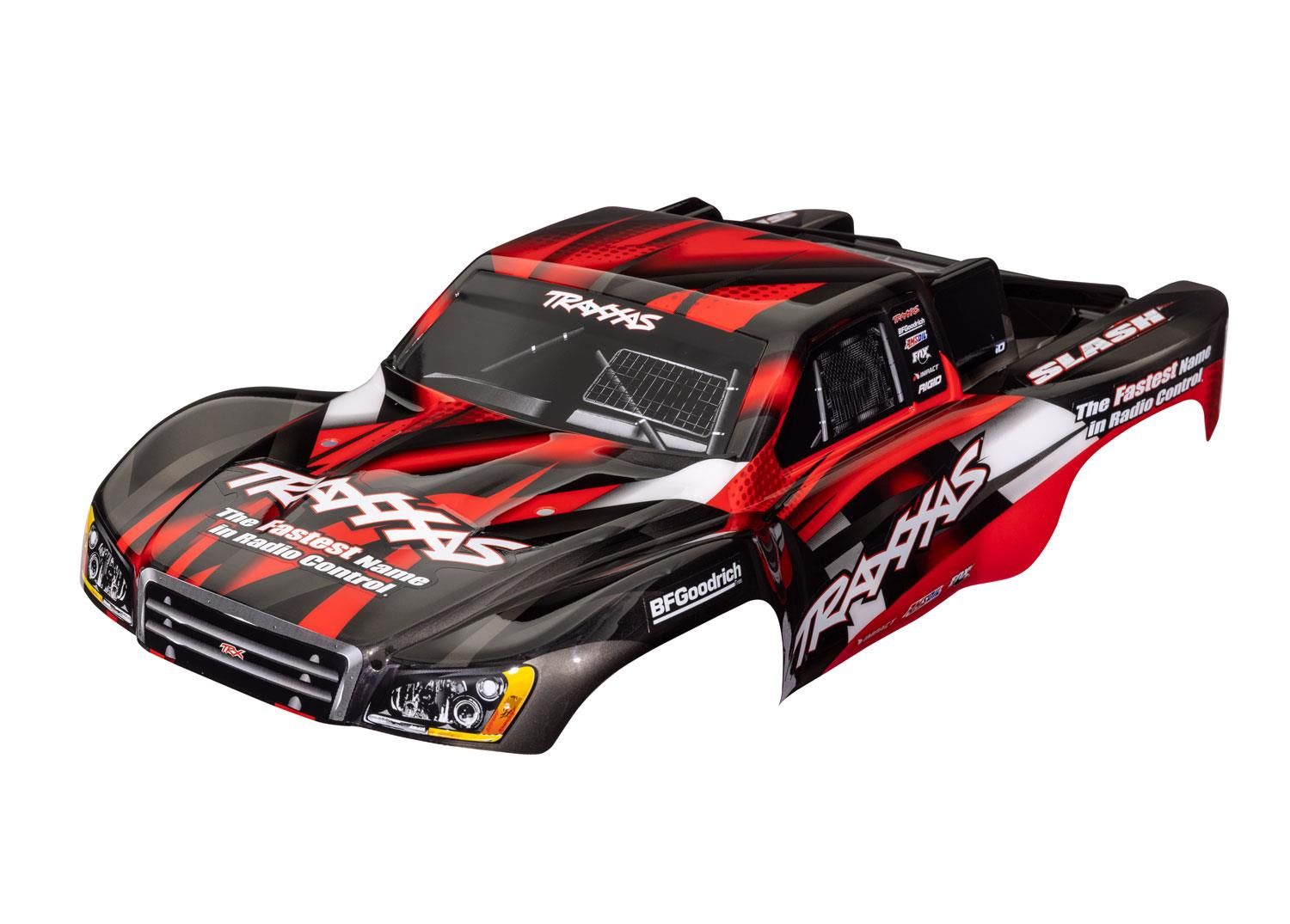 Traxxas - Body, Slash 2WD (Also fits Slash VXL & Slash 4x4), Red, (Painted, decals Applied) (TRX-5851) afbeelding