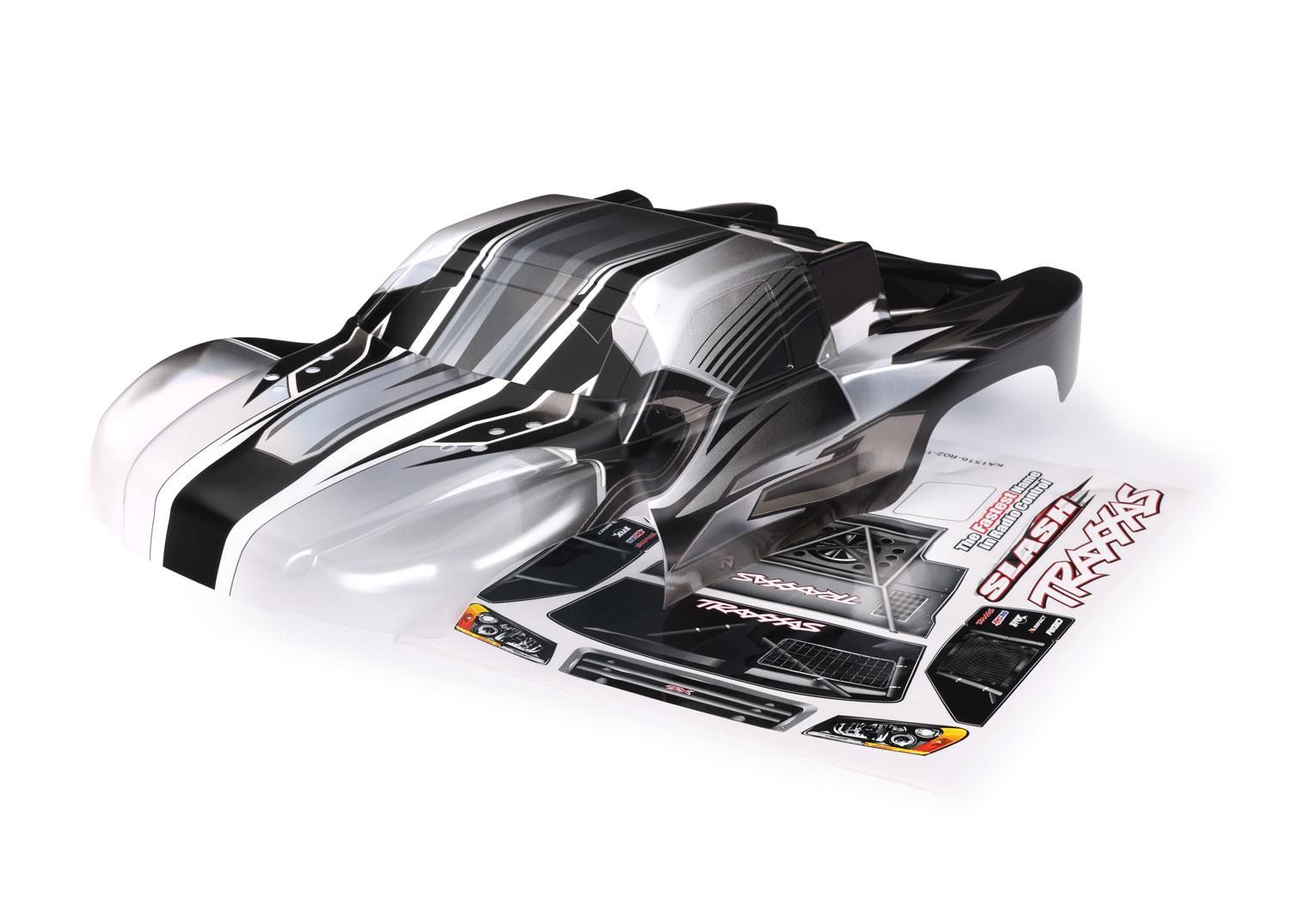 Traxxas - Body, Slash 2WD, ProGraphix (also fits Slash VXL & Slash 4X4) (graphics are printed, requires paint & final color application)/ decal she...