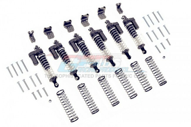 GPM Aluminium schokdempers piggy-back 90mm - TRX-6 - Zwart